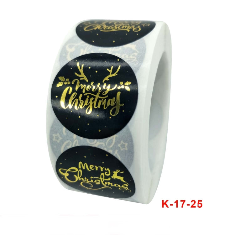 3 PCS Roll Hot Gold Stickers Christmas Stickers Holiday Gift Sealing Stickers, Size: 2.5cm / 1inch