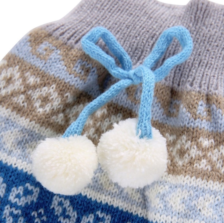 Autumn Winter Pet Clothes Christmas Snowflake Knitted Pattern Sweater, Size: M