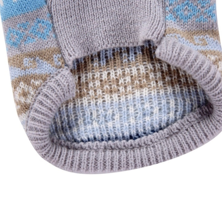 Autumn Winter Pet Clothes Christmas Snowflake Knitted Pattern Sweater, Size: XXL