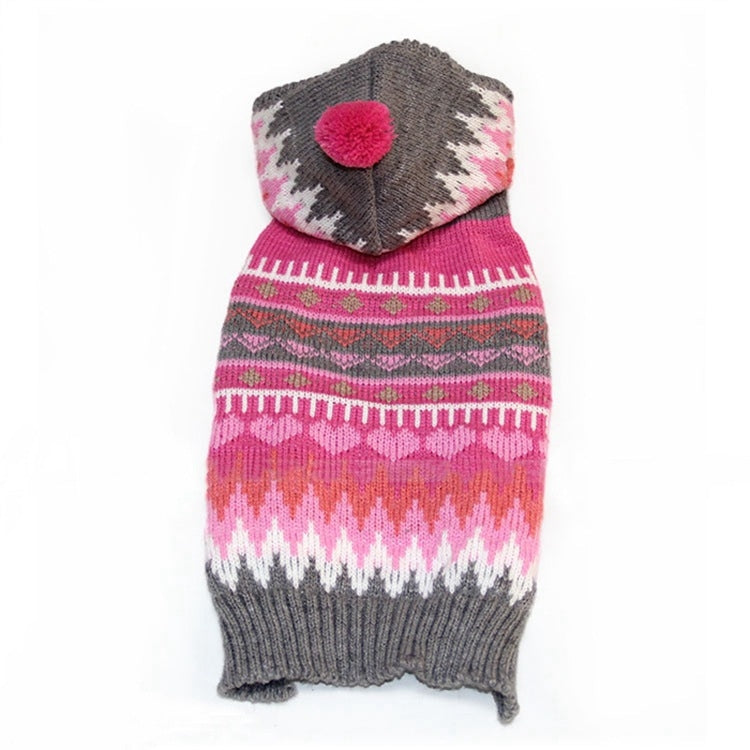 Pet Christmas Costume Sweater Hooded Ball Snowflake Costume, Size: S