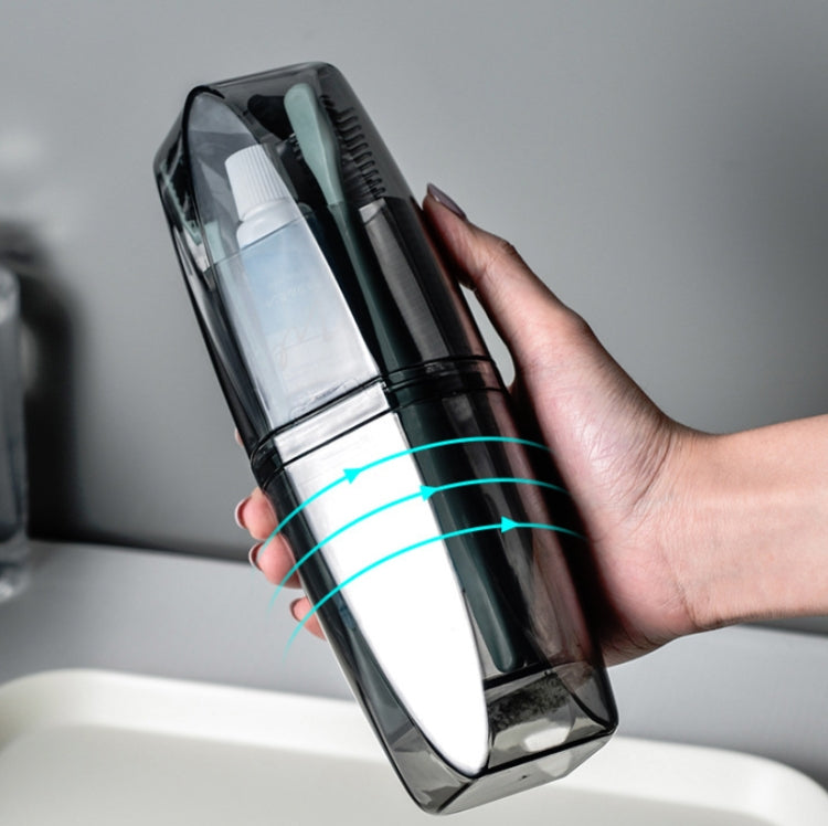 Portable Multifunctional Wash Cup Travel Large Capacity Toothbrushing Cup Set, Colour: Gray Suit