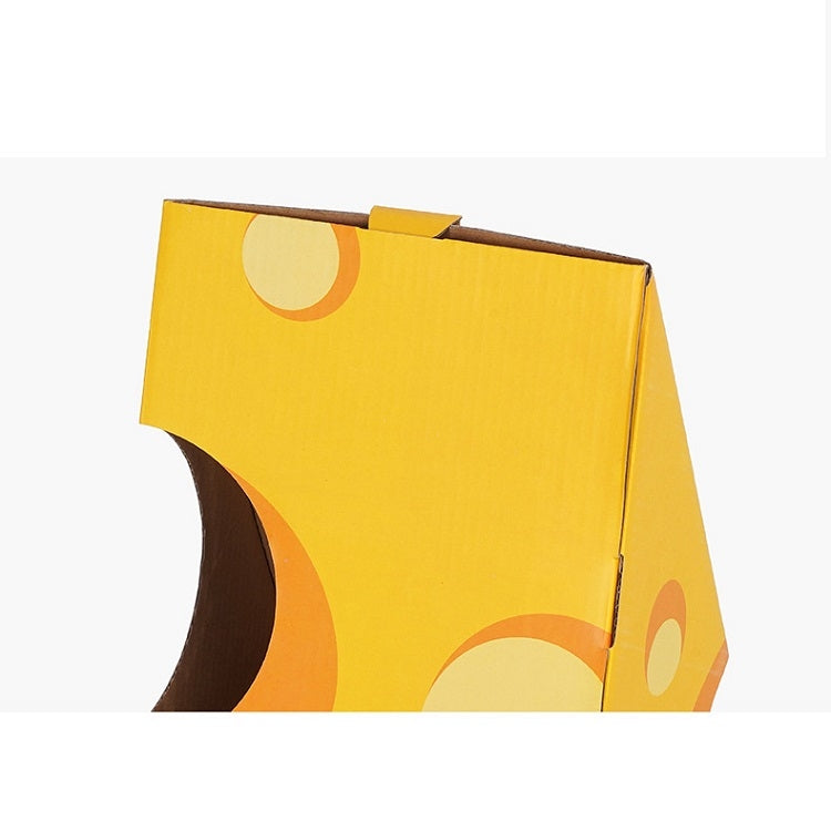 Corrugated Cheese Cat Box Cat Litter Cat Toy Cat Tunnel, Size: 44x26x63cm