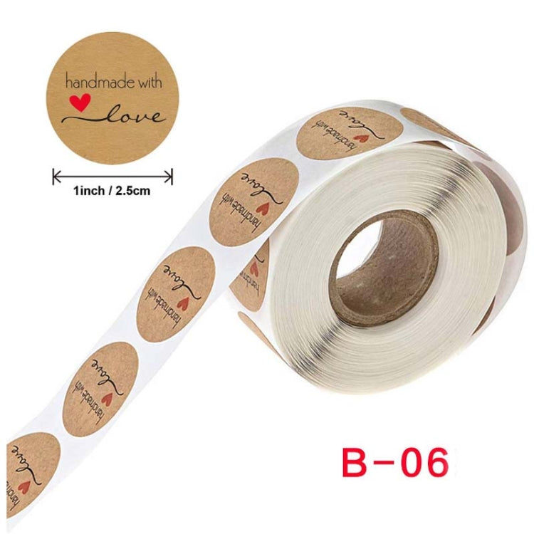 10 PCS Kraft Paper Sealing Stickers Handmade Baking Labels Holiday Gift Packaging Decoration, Size: 2.5cm/1inch