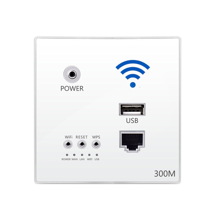 86 Type Through Wall AP Panel 300M Hotel Wall Relay Intelligent Wireless Socket Router With USB