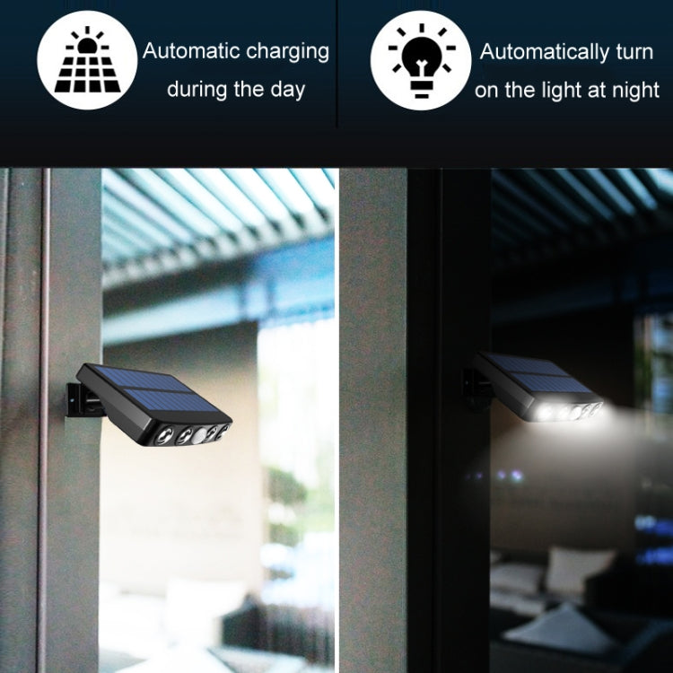 Without Ground Plug Wiring Free Infrared Sensor Waterproof Solar Lighting Wall Light, Color Temperature:RGB