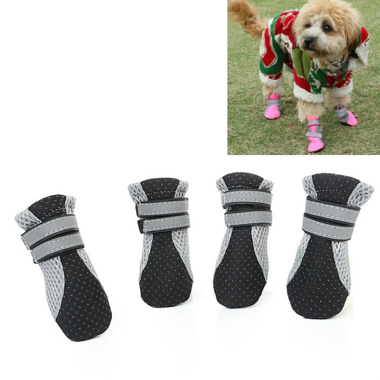 4 in 1 Pet Shoes Dog Shoes Walking Shoes Small Dogs Pet Supplies, Size: L