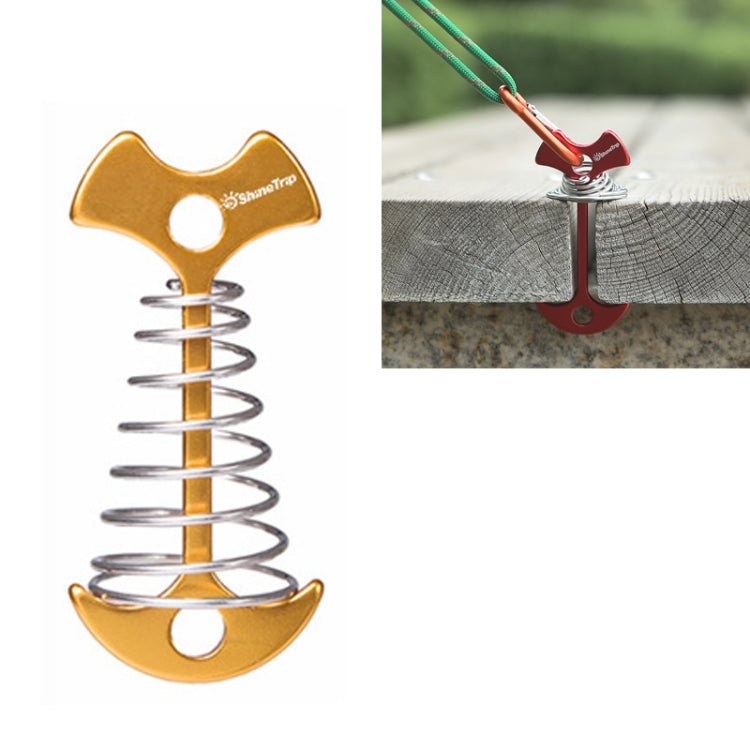 2 Set / 8 PCS Outdoor Tent Spring Nails Lengthened Aluminum Alloy Fishbone Spring Nail Tent Canopy Boardwalk Fixed Wire Spring Nail