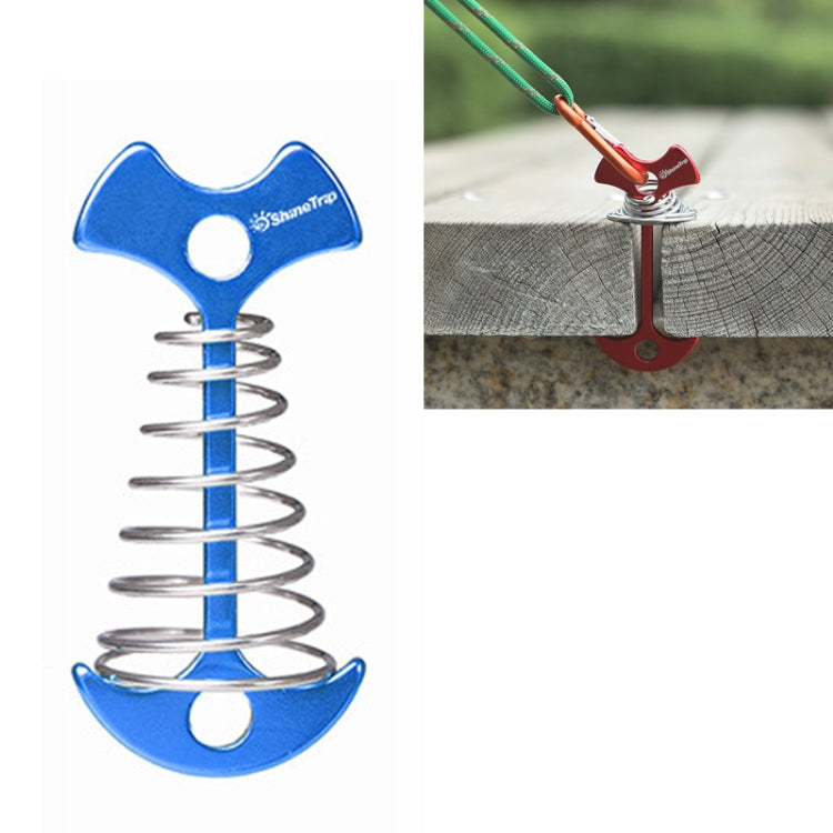 2 Set / 8 PCS Outdoor Tent Spring Nails Lengthened Aluminum Alloy Fishbone Spring Nail Tent Canopy Boardwalk Fixed Wire Spring Nail