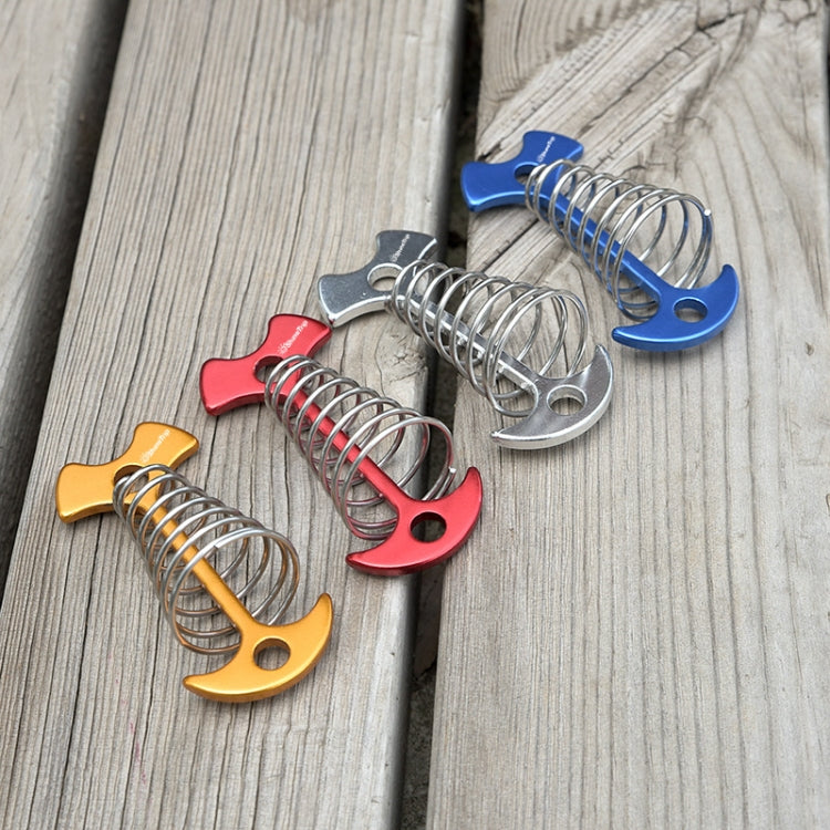 2 Set / 8 PCS Outdoor Tent Spring Nails Lengthened Aluminum Alloy Fishbone Spring Nail Tent Canopy Boardwalk Fixed Wire Spring Nail
