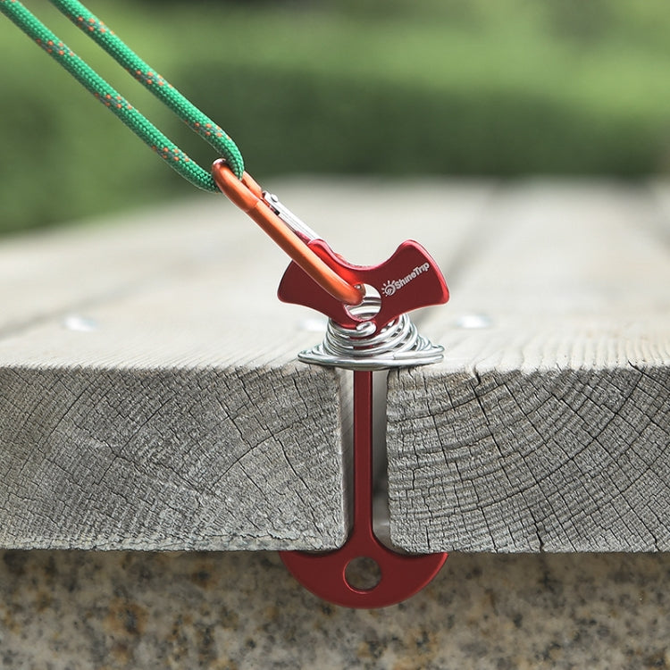 2 Set / 8 PCS Outdoor Tent Spring Nails Lengthened Aluminum Alloy Fishbone Spring Nail Tent Canopy Boardwalk Fixed Wire Spring Nail