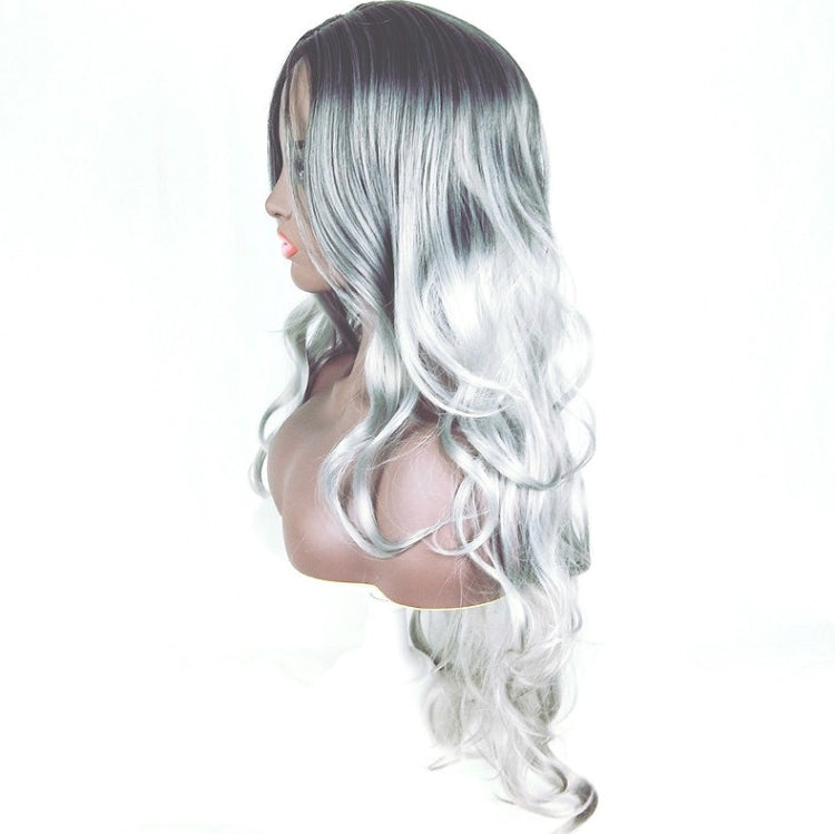 Bleached & Dyed Mid-length Curly Gradual Wig Anime COS Chemical Fiber Headgear