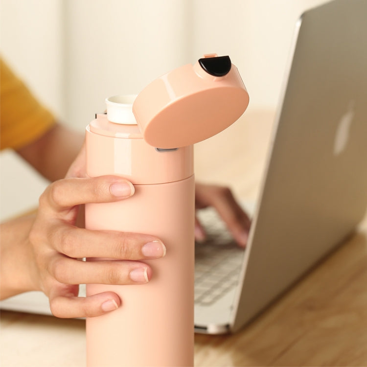 Intelligent Bouncing Cup  Drink Water Reminder Display Temperature Stainless Steel Thermos Cup(Pink)