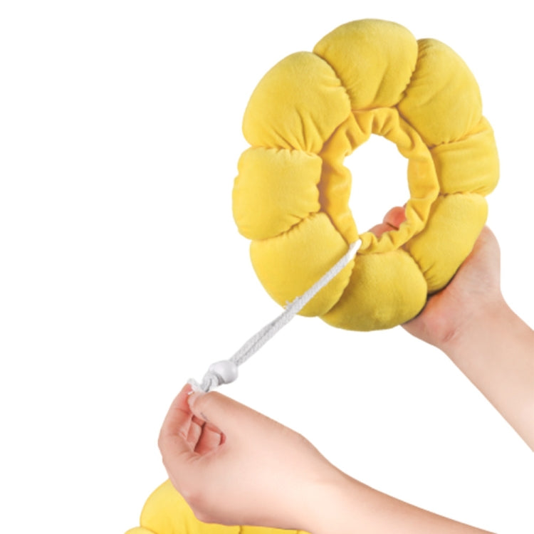 2 PCS Pet Supplies Cat Headgear Cat Toy Anti-Bite Ring, Specification: L(Golden Yellow)
