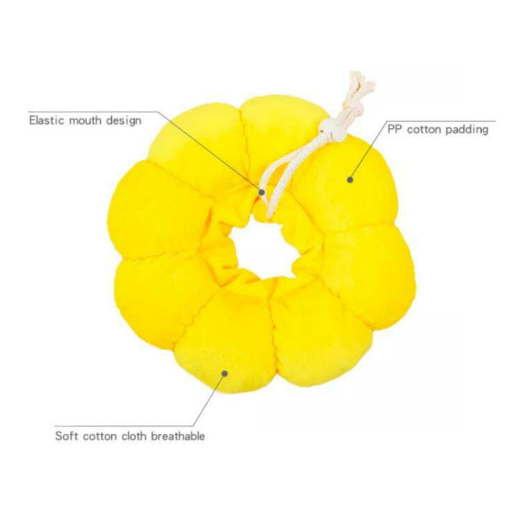 2 PCS Pet Supplies Cat Headgear Cat Toy Anti-Bite Ring, Specification: L(Golden Yellow)
