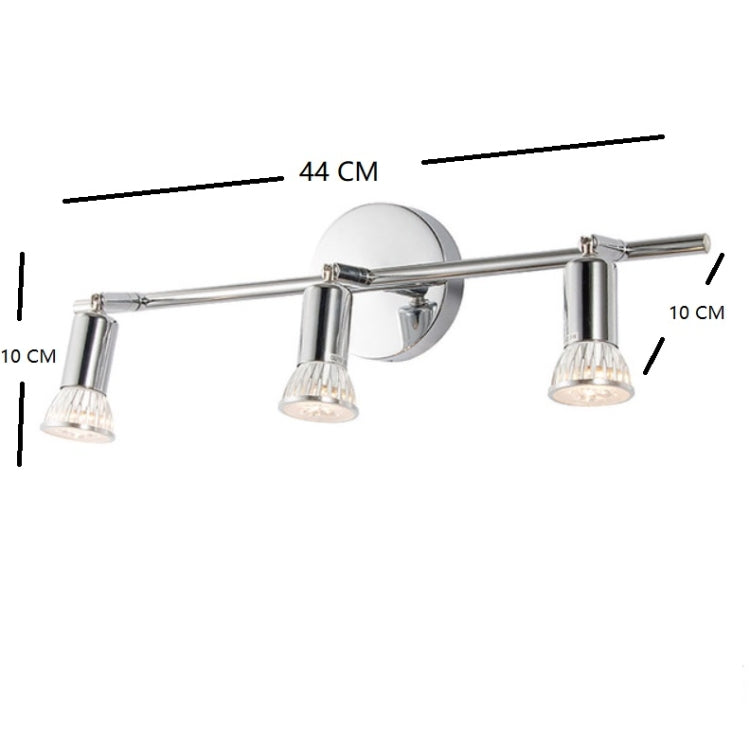 LED Chandelier Ceiling-mounted 9W Background Wall Adjustable Mirror Front Wall Light, Light color:White Light