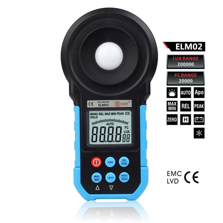 BSIDE ELM02 Portable Illuminance Meter High-Precision Digital Brightness Tester
