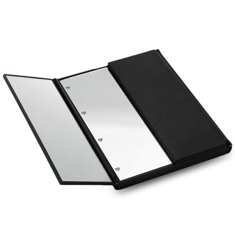 Tri-Fold Mirror LED 8 Lights Makeup Mirror(Black)