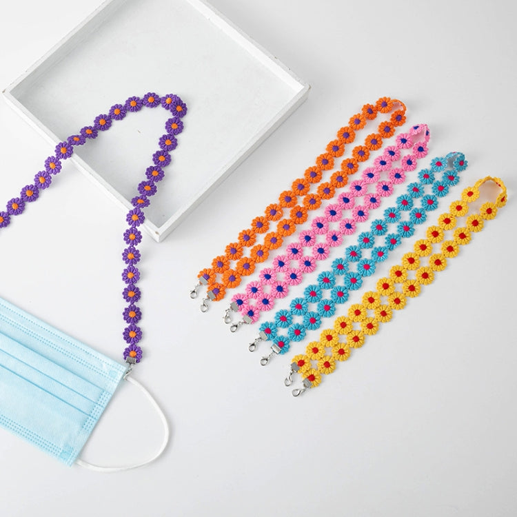 6 PCS Mask Anti-Lost Hanging Neck Lanyard Student Adult Flower Mask Lanyard Can Be Washed And Reused