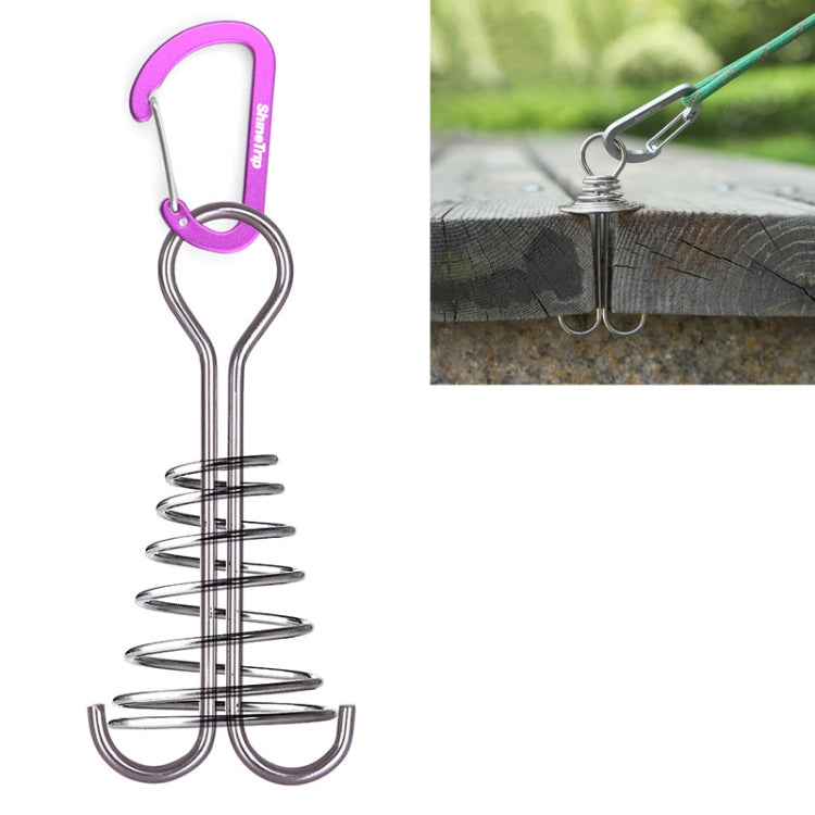 5 PCS Outdoor Camping Equipment Tent Wind Rope Canopy Fixed Buckle Aluminum Alloy Steel Wire Spring Nail