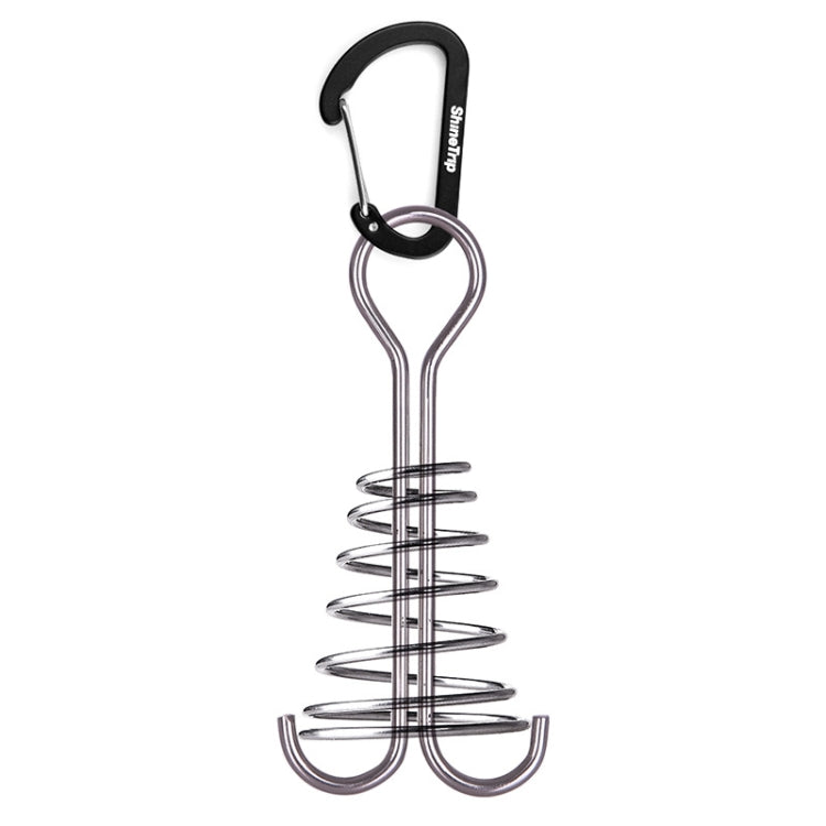 5 PCS Outdoor Camping Equipment Tent Wind Rope Canopy Fixed Buckle Aluminum Alloy Steel Wire Spring Nail