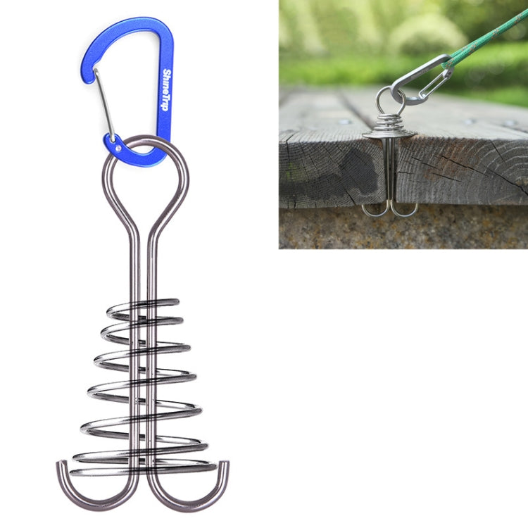 5 PCS Outdoor Camping Equipment Tent Wind Rope Canopy Fixed Buckle Aluminum Alloy Steel Wire Spring Nail