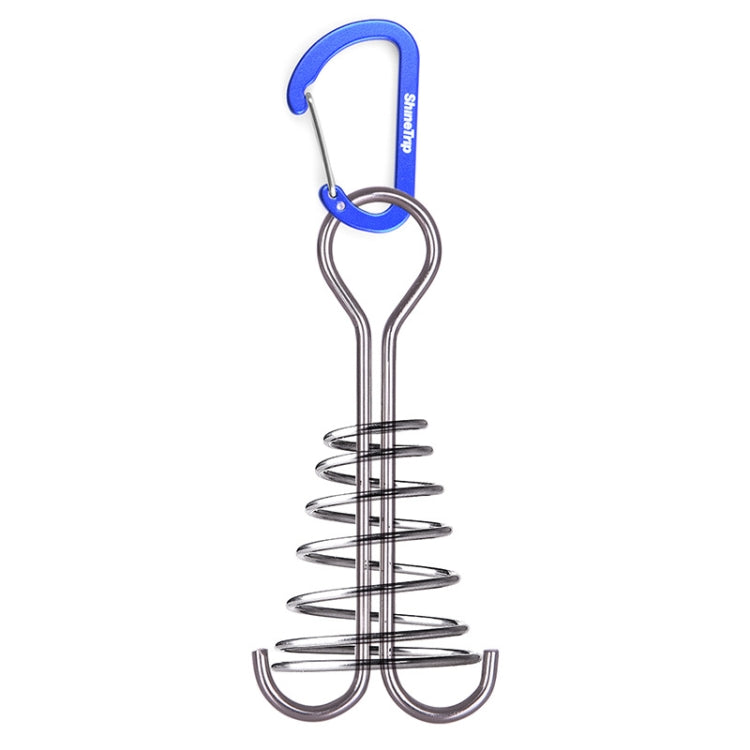 5 PCS Outdoor Camping Equipment Tent Wind Rope Canopy Fixed Buckle Aluminum Alloy Steel Wire Spring Nail