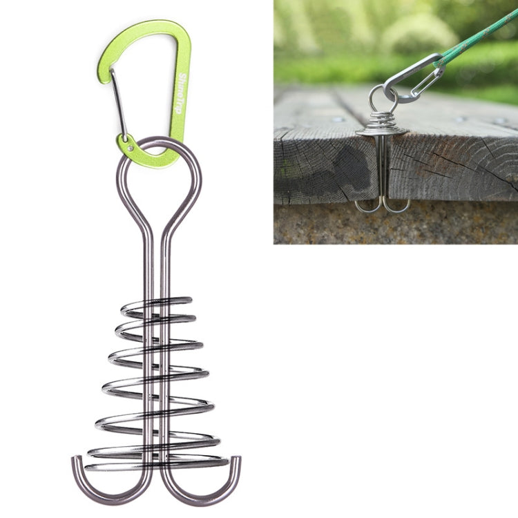 5 PCS Outdoor Camping Equipment Tent Wind Rope Canopy Fixed Buckle Aluminum Alloy Steel Wire Spring Nail
