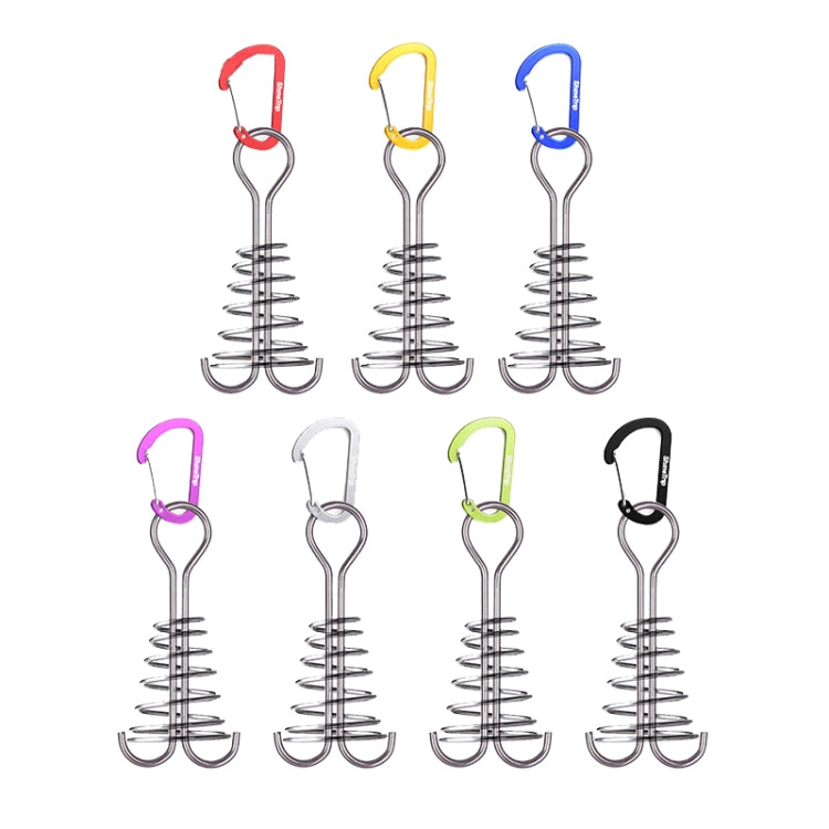 5 PCS Outdoor Camping Equipment Tent Wind Rope Canopy Fixed Buckle Aluminum Alloy Steel Wire Spring Nail