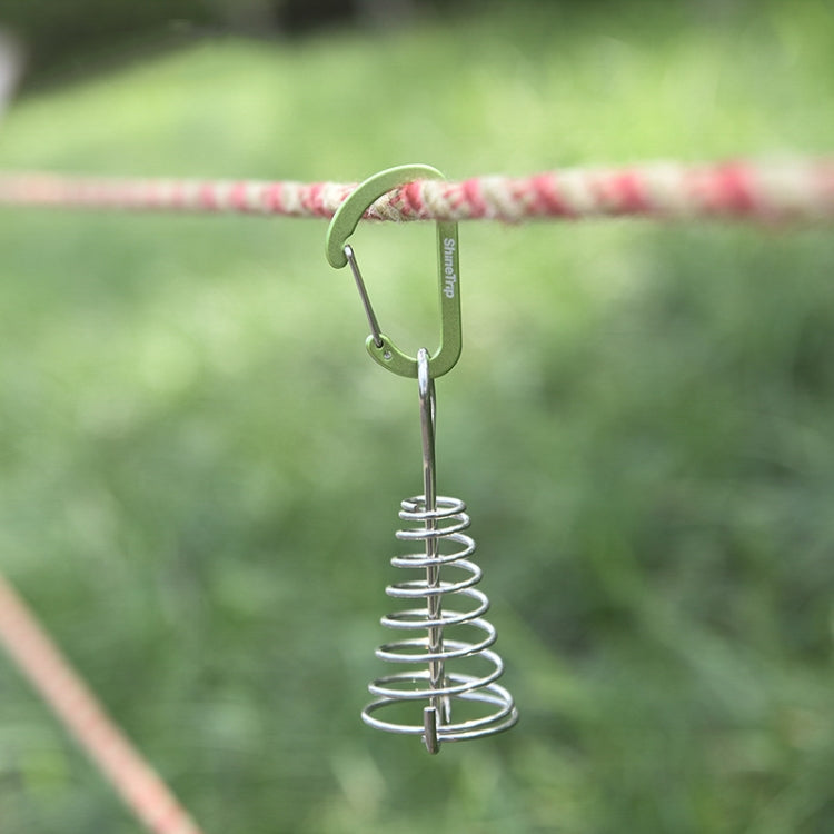 5 PCS Outdoor Camping Equipment Tent Wind Rope Canopy Fixed Buckle Aluminum Alloy Steel Wire Spring Nail