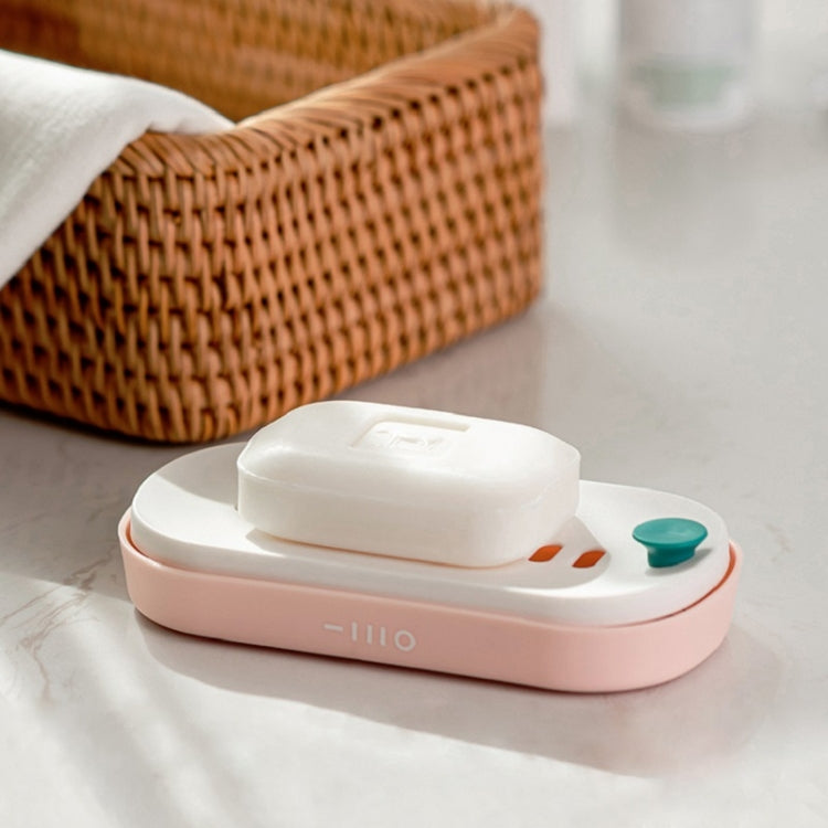 5 PCS Push-Type Drain Soap Box Bathroom Wall-Mounted Storage Box