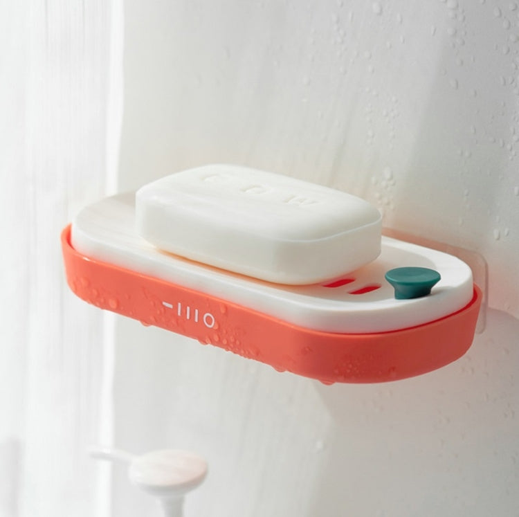 5 PCS Push-Type Drain Soap Box Bathroom Wall-Mounted Storage Box