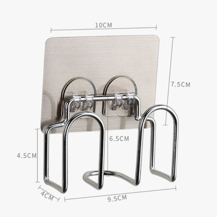 Stainless Steel Shelf Free Punching Multifunctional Powerful Suction Cup Hook Sponge Drain Rack