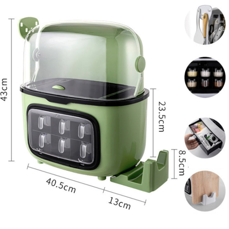 Kitchen Shelves Seasoning Bottle Knives Chopsticks Multifunctional Storage Box, Style:Luxury