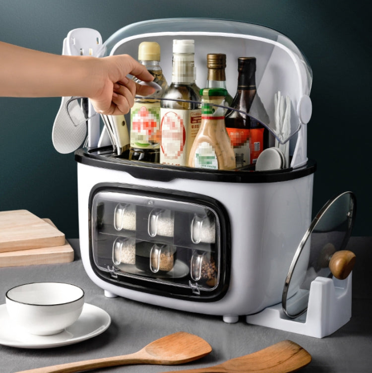 Kitchen Shelves Seasoning Bottle Knives Chopsticks Multifunctional Storage Box, Style:Luxury