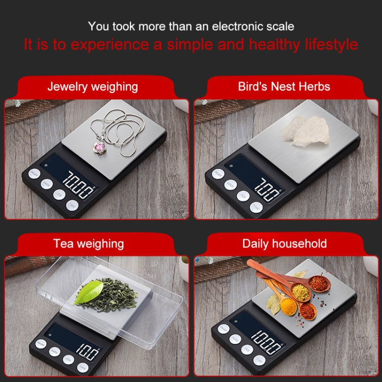 High-Precision Electronic Scale Mini Portable Jewellery Medicine Scale, Style:500g/0.1g