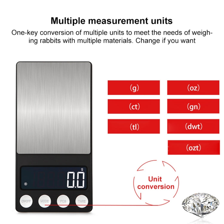 High-Precision Electronic Scale Mini Portable Jewellery Medicine Scale, Style:300g/0.01g