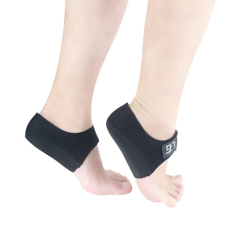 Heel Fatigue Shock Absorption And Warmth Gel Protective Cover, Size:S, Style:with Printing(Black)