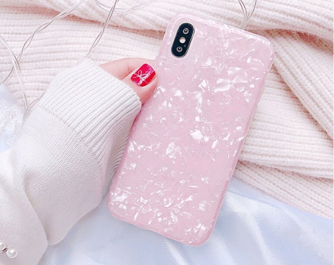 For iPhone XS Max Glitter Dream Shell Pattern Soft Silicone Cases