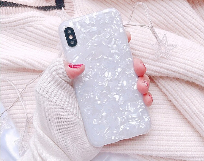 For iPhone XS Max Glitter Dream Shell Pattern Soft Silicone Cases
