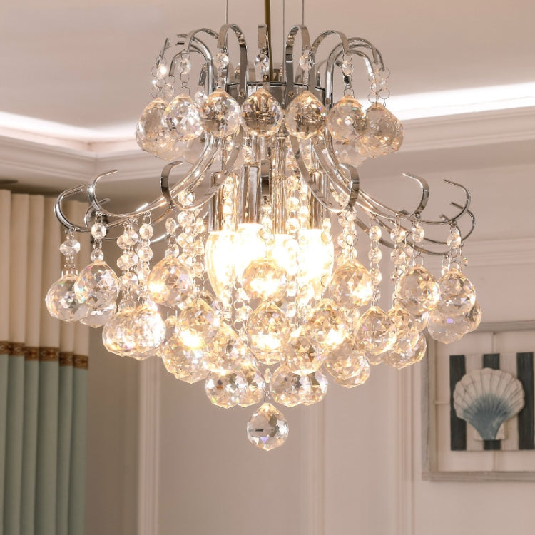 40W Modern Round Crystal LED Ceiling Lamp Warm Restaurant Study Aisle Bedroom Porch Decorative Lighting