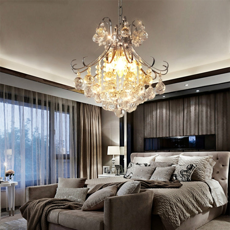 40W Modern Round Crystal LED Ceiling Lamp Warm Restaurant Study Aisle Bedroom Porch Decorative Lighting