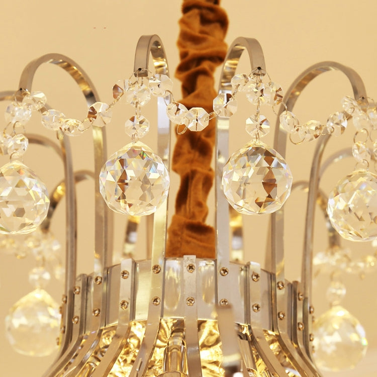 40W Modern Round Crystal LED Ceiling Lamp Warm Restaurant Study Aisle Bedroom Porch Decorative Lighting