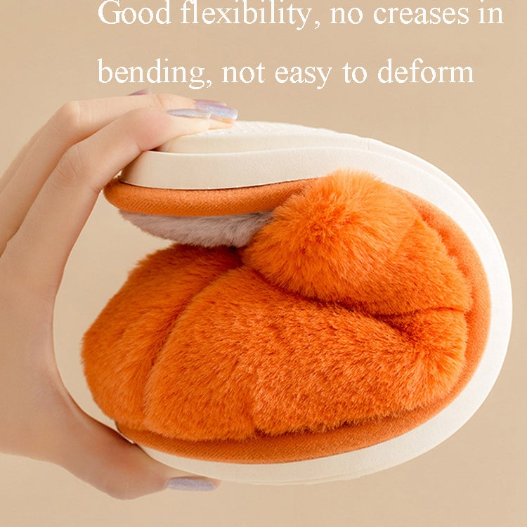 Cute Cotton Slippers Women Winter Plush Thick Bottom Warm Indoor Cotton Slippers Household Cat Claw Cotton Slippers, Colour: Red(40-41)