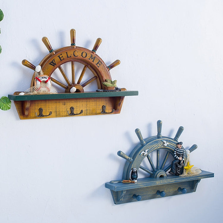 Antique Old Half Rudder Hook Coat Hook Home Background Bar Decorations, Style:019 Rudder