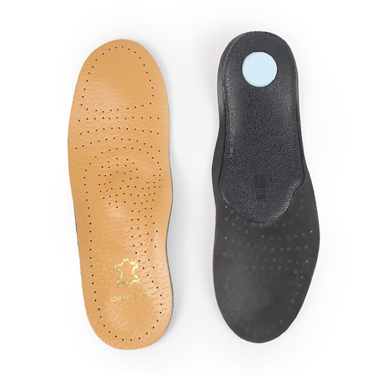 1 Pair Breathable Sweat-Absorbing And Shock-Absorbing Leather Arch Correction Insole, Size:39-40