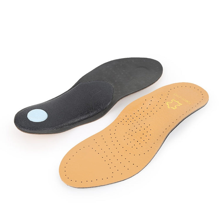 1 Pair Breathable Sweat-Absorbing And Shock-Absorbing Leather Arch Correction Insole, Size:39-40