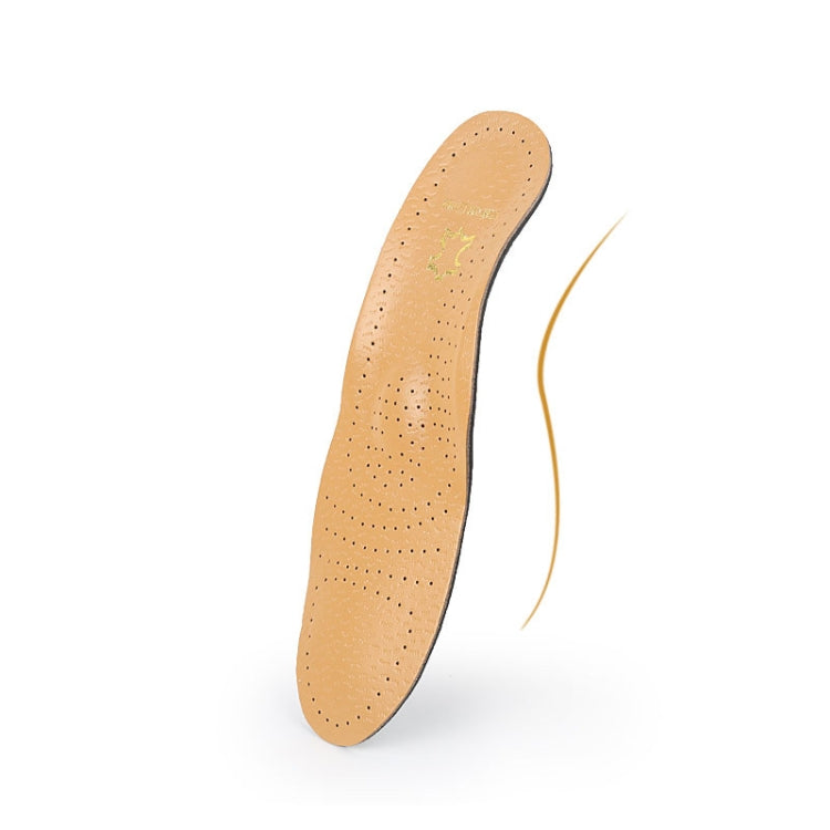 1 Pair Breathable Sweat-Absorbing And Shock-Absorbing Leather Arch Correction Insole, Size:39-40