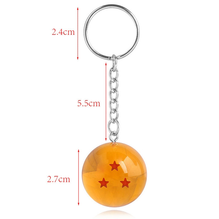 2 PCS Anime 7 Stars Balls 2.7cm PVC Figures Toys Keychain