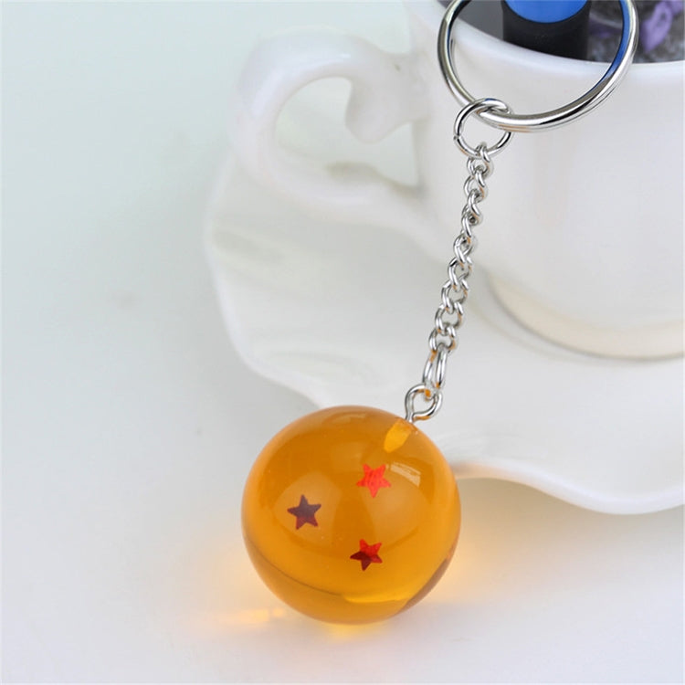 2 PCS Anime 7 Stars Balls 2.7cm PVC Figures Toys Keychain