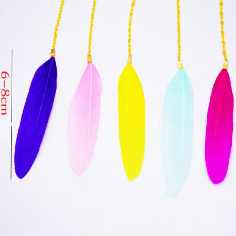 Feather Glass Ball Pendant Bookmark School Stationery Office Supplies